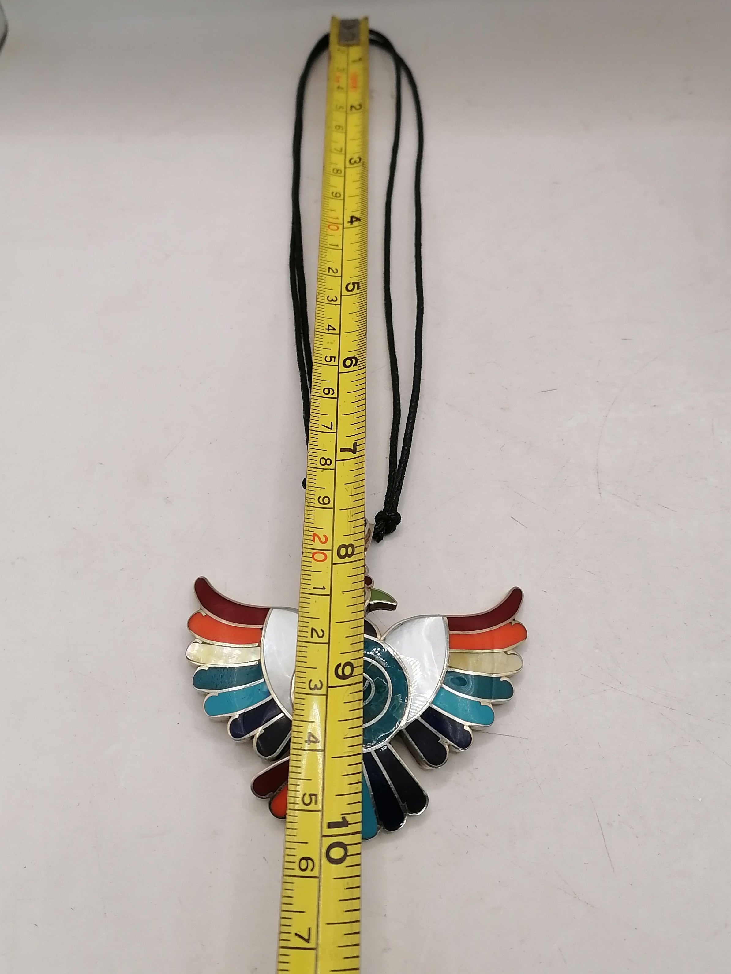 Unisex Adjustable Alpaca Necklace with Natural Stone and Condor