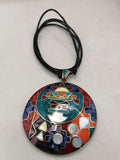 Unisex Handmade Necklace with Inlaid Stone