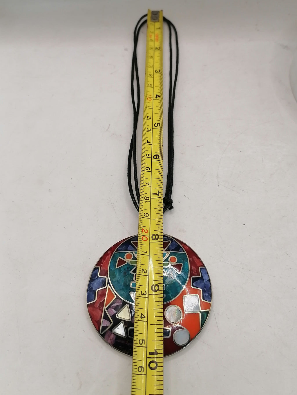 Unisex Handmade Necklace with Inlaid Stone