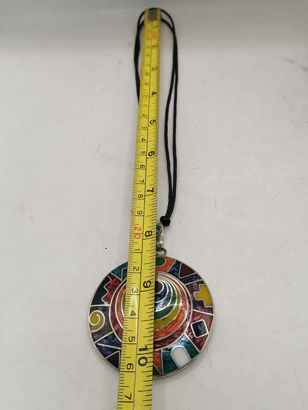 Unisex Adjustable Alpaca Necklace with Inlaid Stones from Cusco