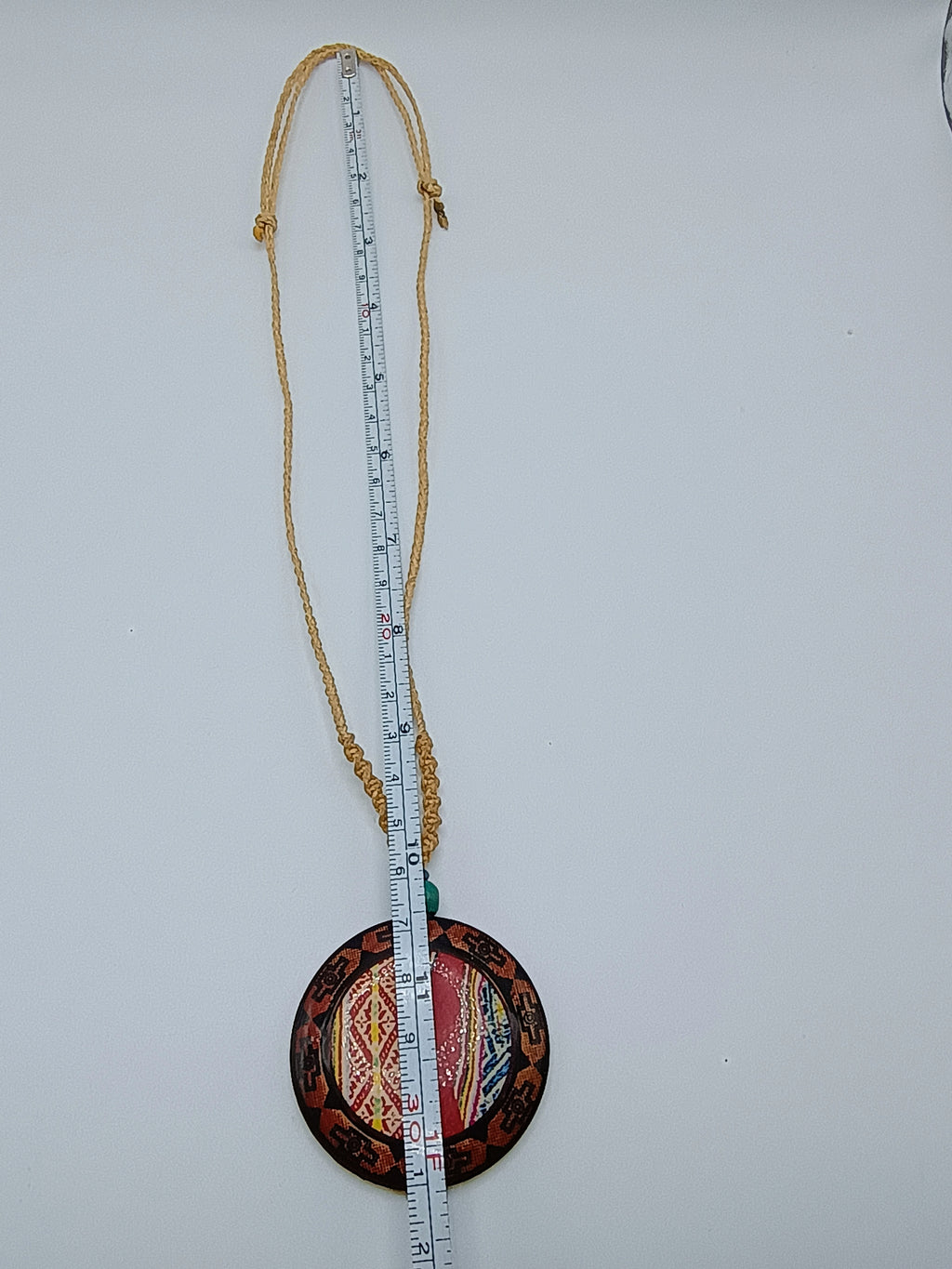 Unisex Necklace Woven Macrame Thread Andean Peruvian Handicraft