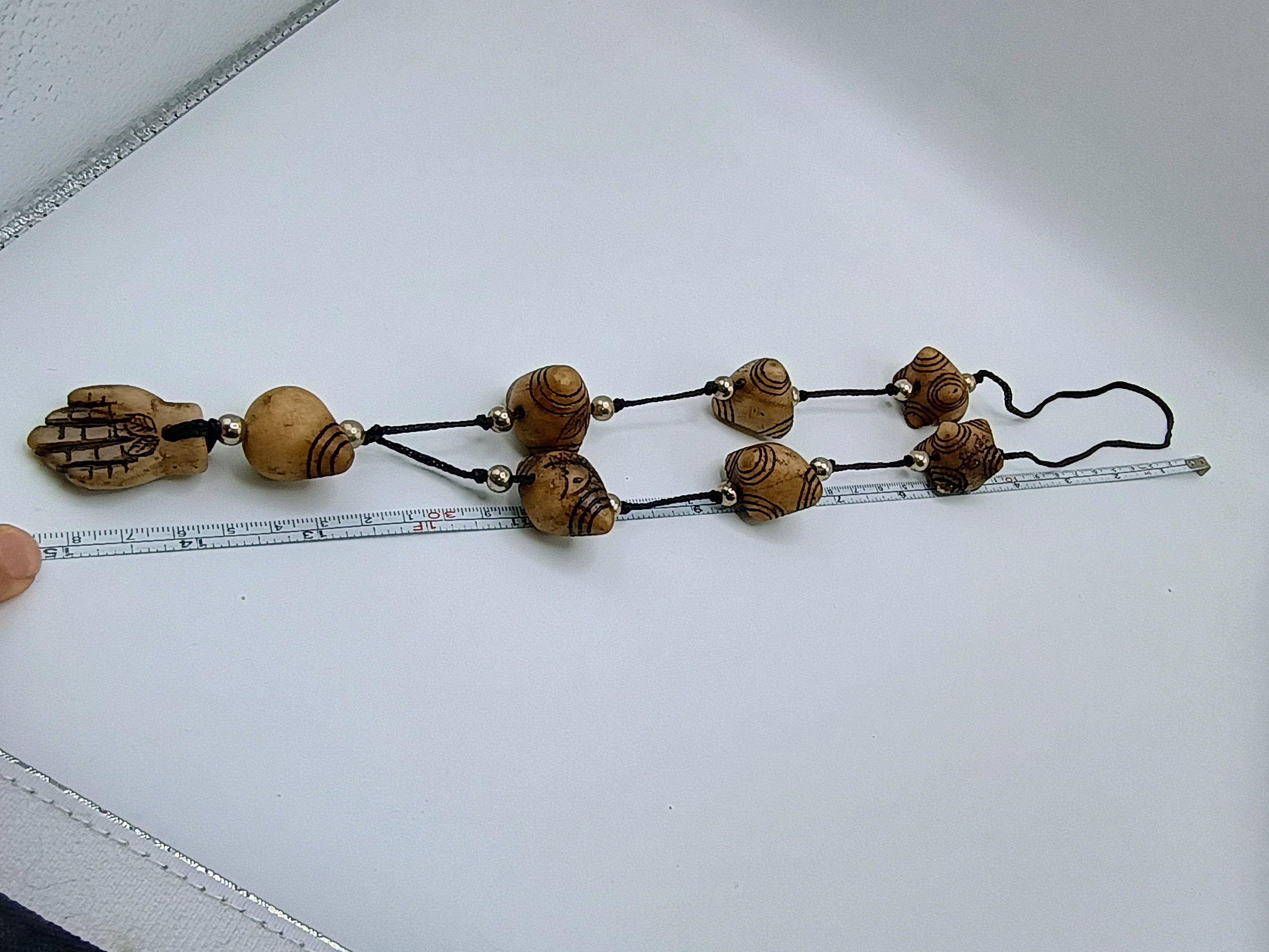 Unisex Necklace Limestone Chumpi Shamanic Amulet Handmade