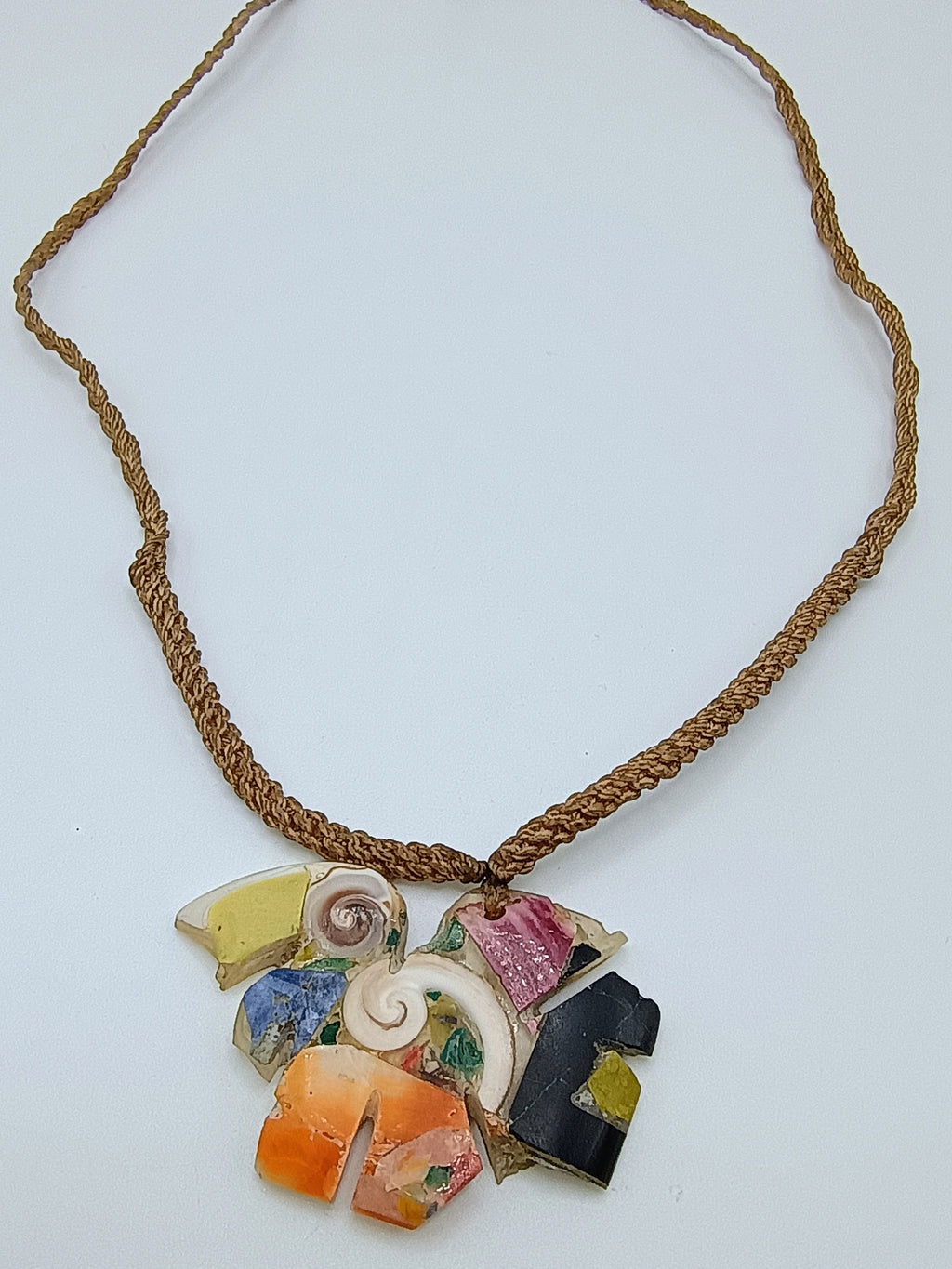 Adjustable Necklace Woven Macrame Thread Bird Designs Chan Chan Culture