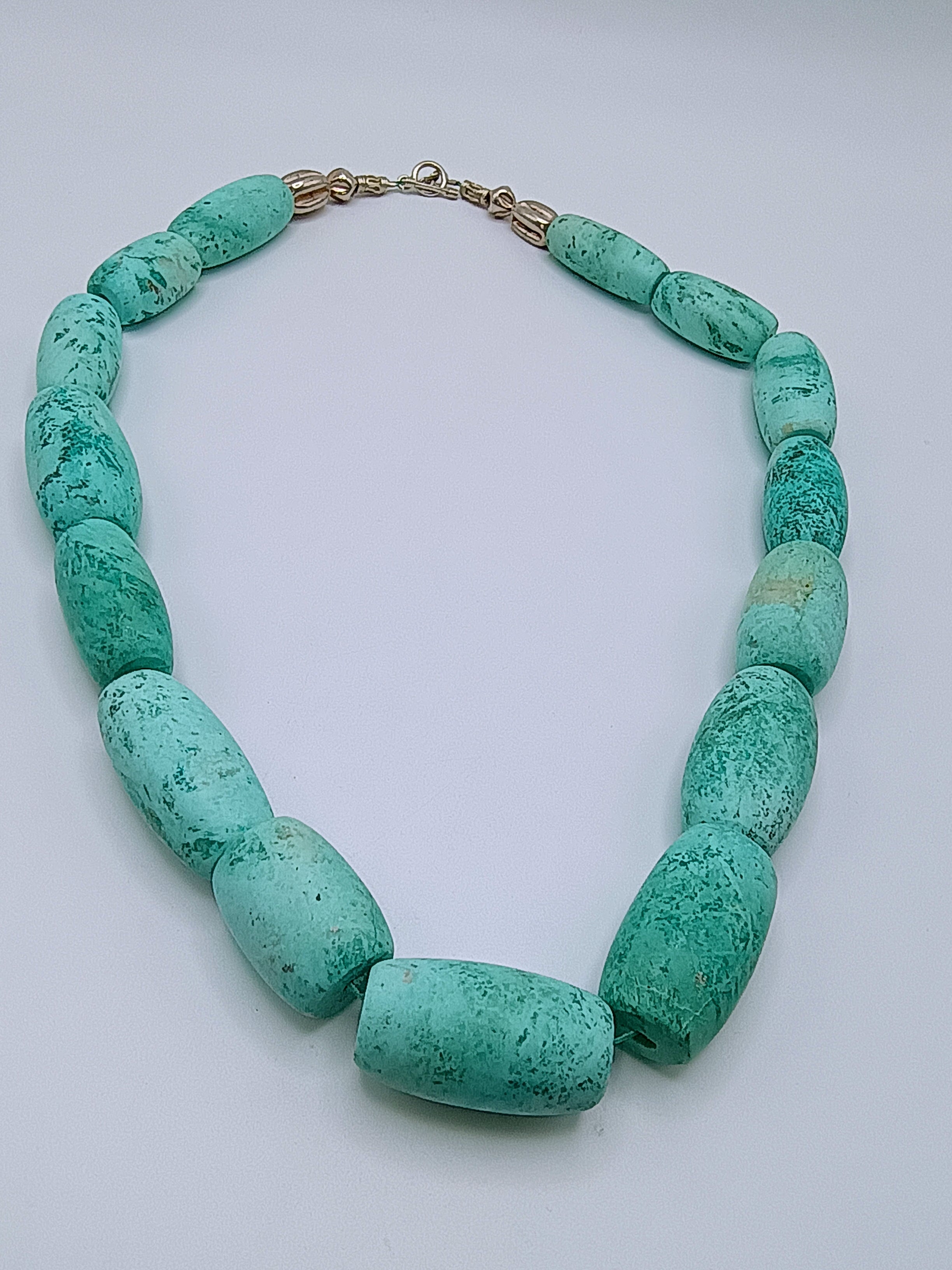 Natural Stone Choker Necklace Unisex Adjustable Handmade