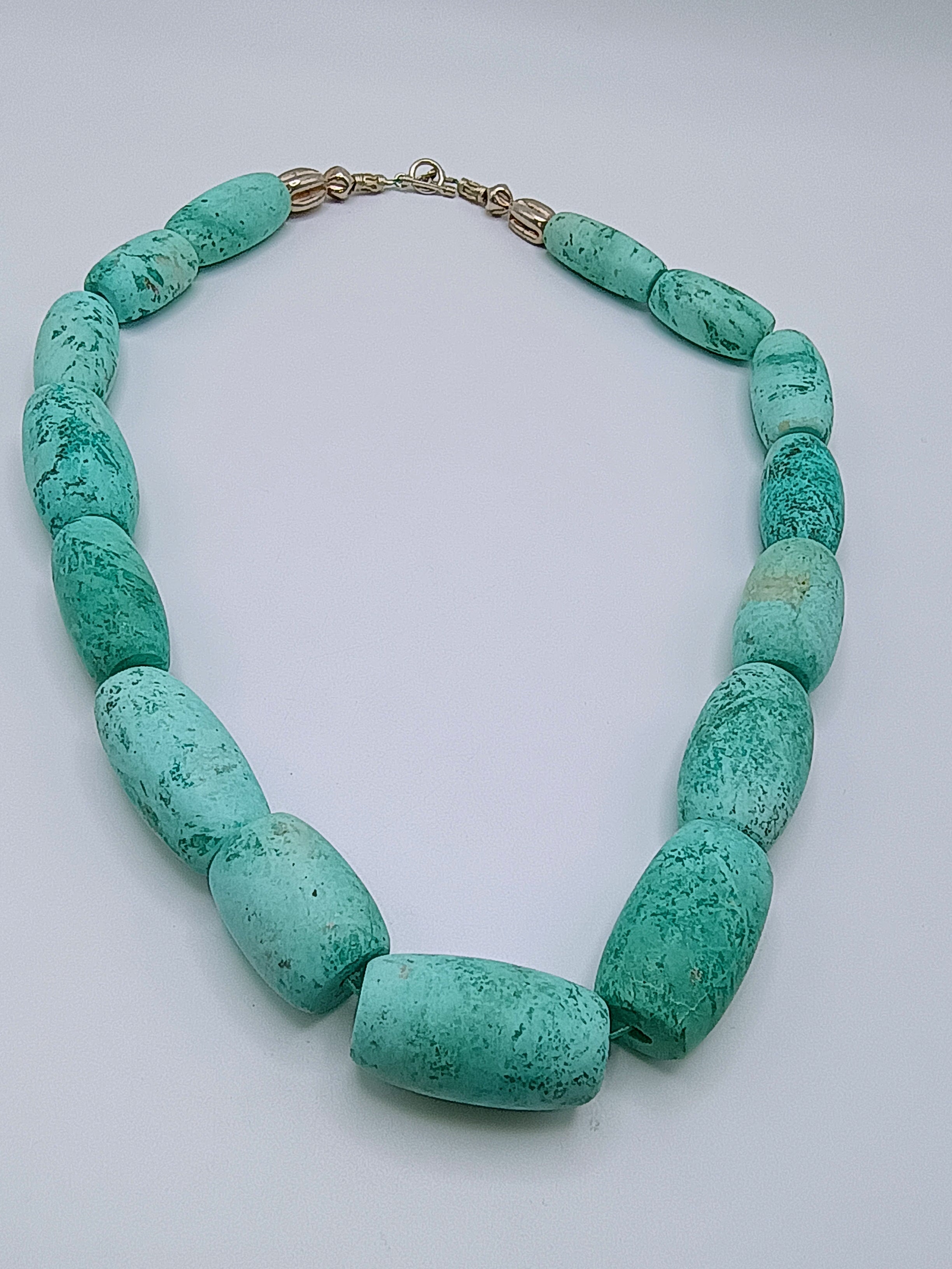 Natural Stone Choker Necklace Unisex Adjustable Handmade