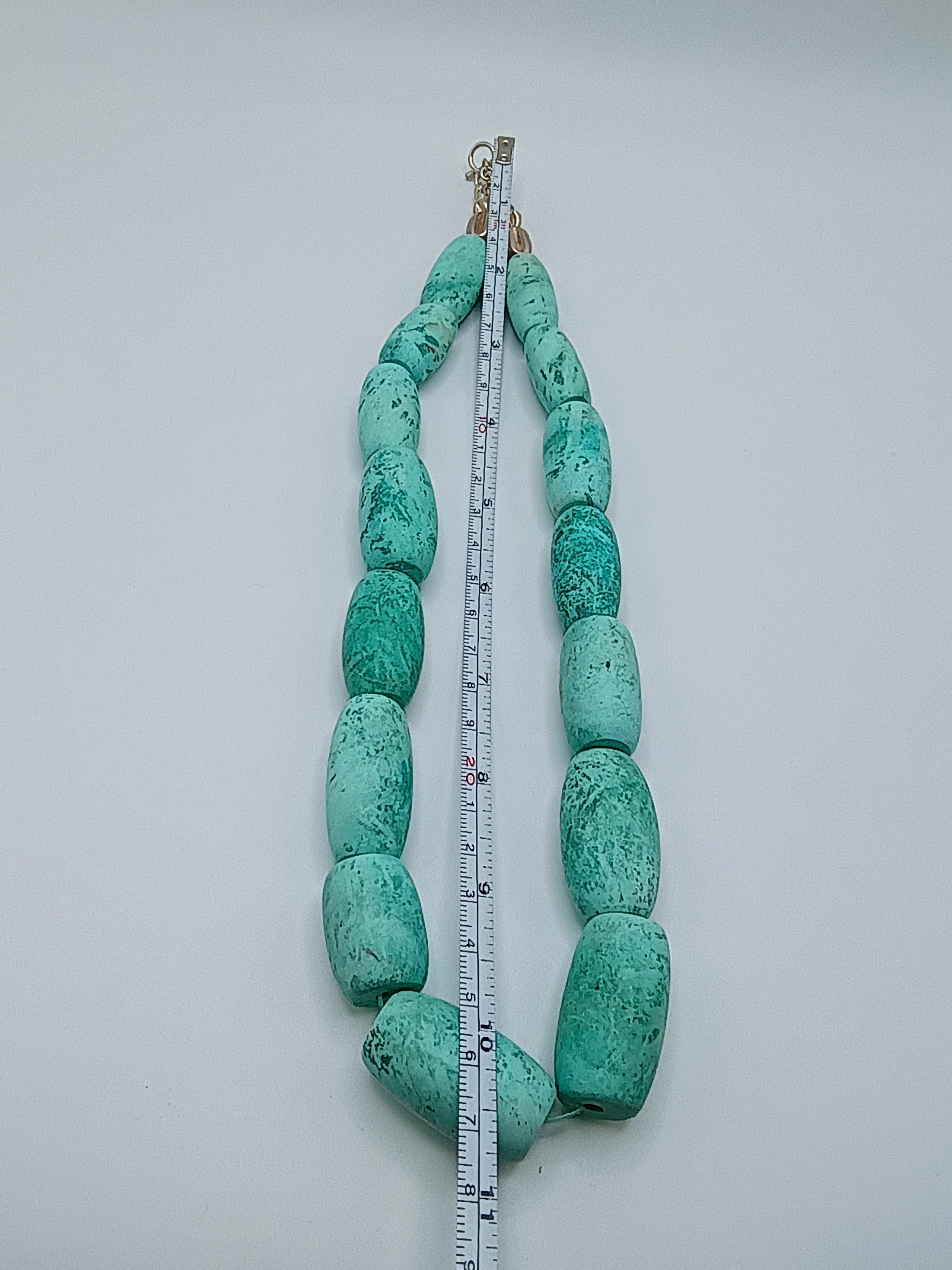 Natural Stone Choker Necklace Unisex Adjustable Handmade