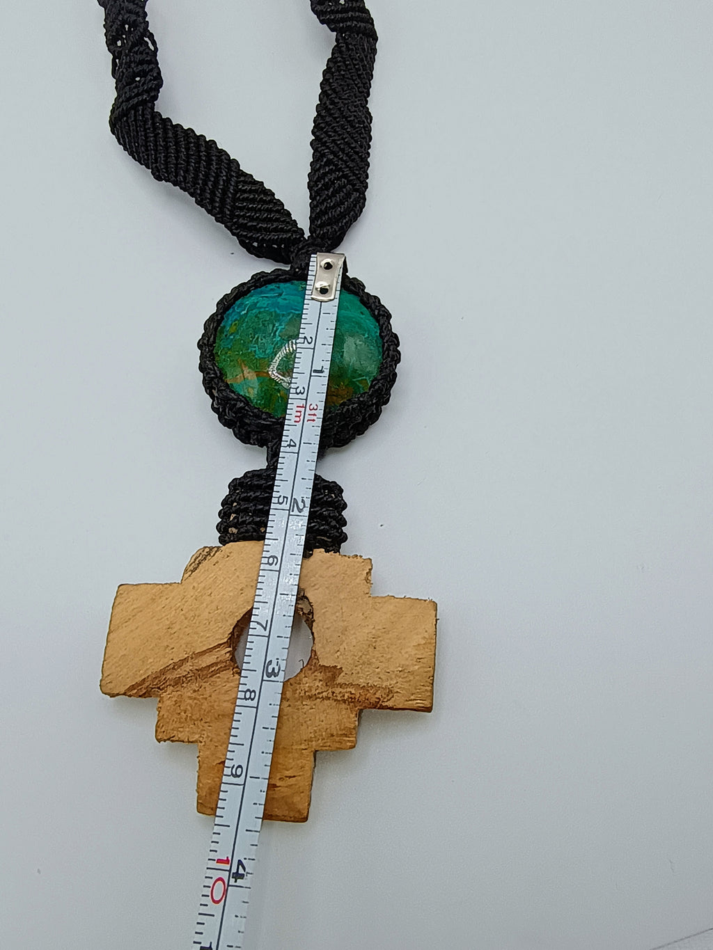 Chakana Macrame Necklace Handmade Natural Stone Chaana Inca