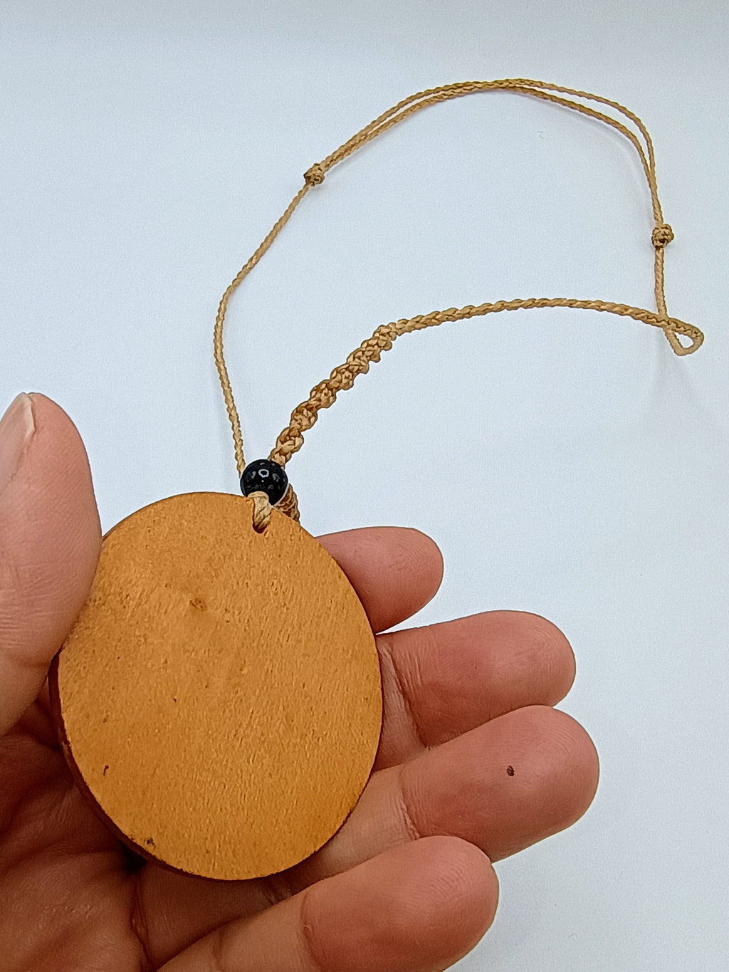 Handmade Macrame Necklace, Round Pendant, Peruvian Artisan
