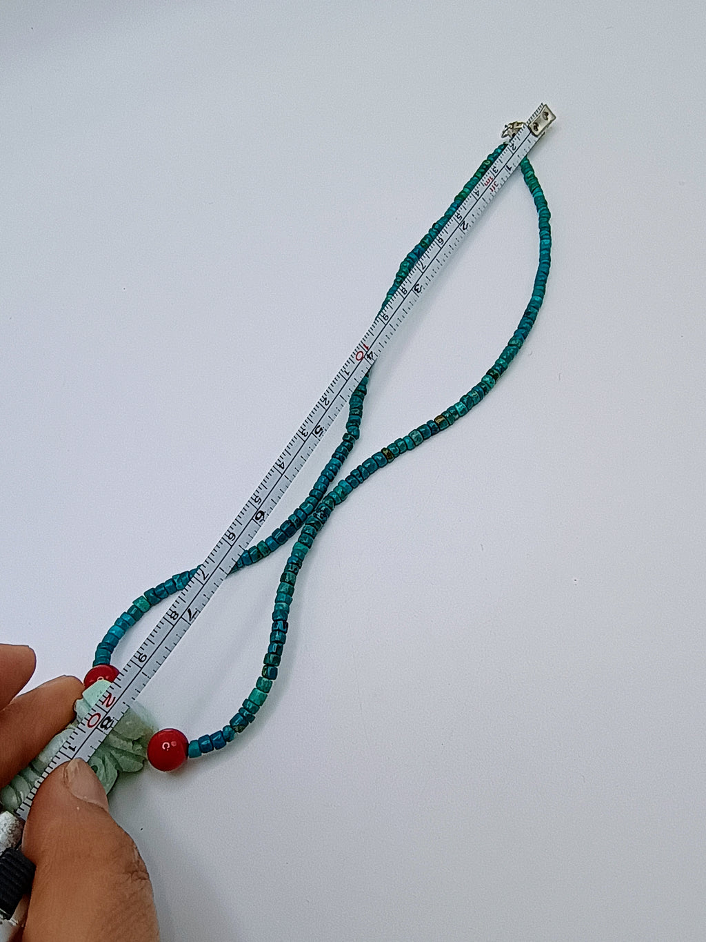 Hand-carved Ancestral Idol Necklace with Natural Stone Beads and Pre-Incan Culture
