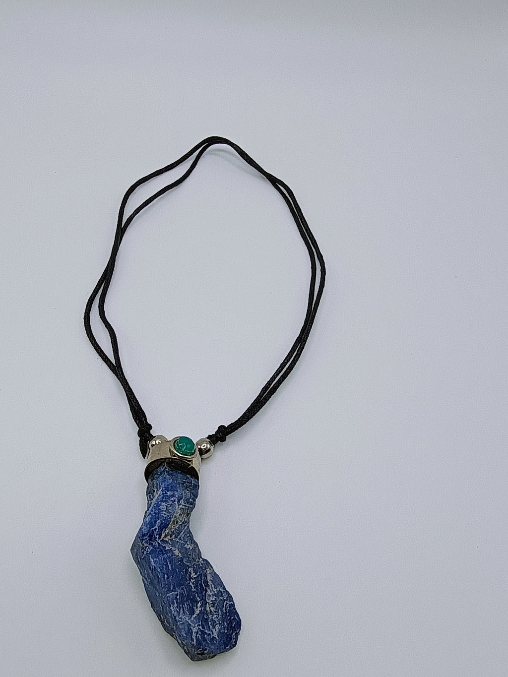 Sodalite Crystal Necklace, Handmade Stone Pendant Jewelry