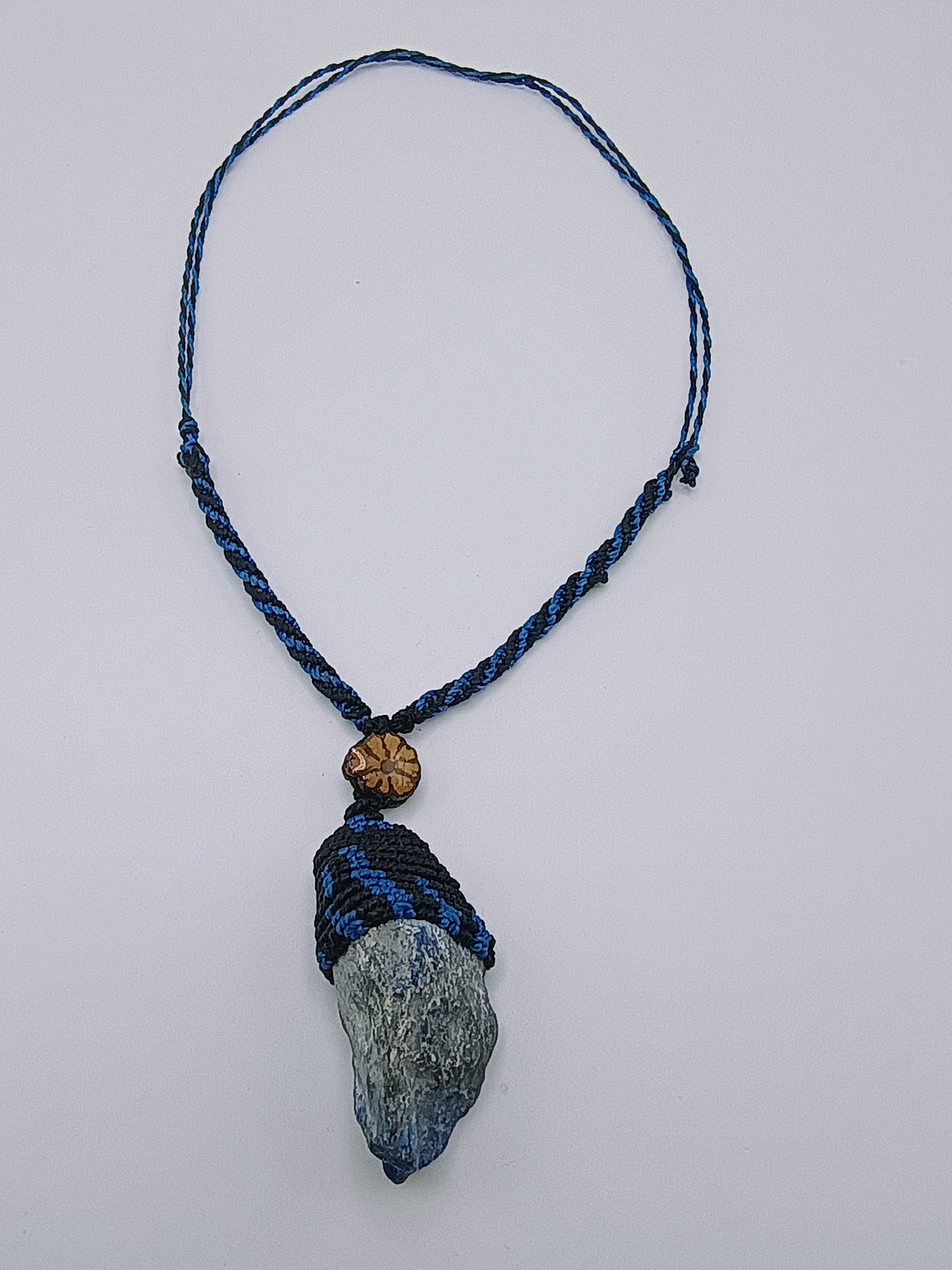 Shamanic Necklace Macrame Stones Handmade Natural Stone