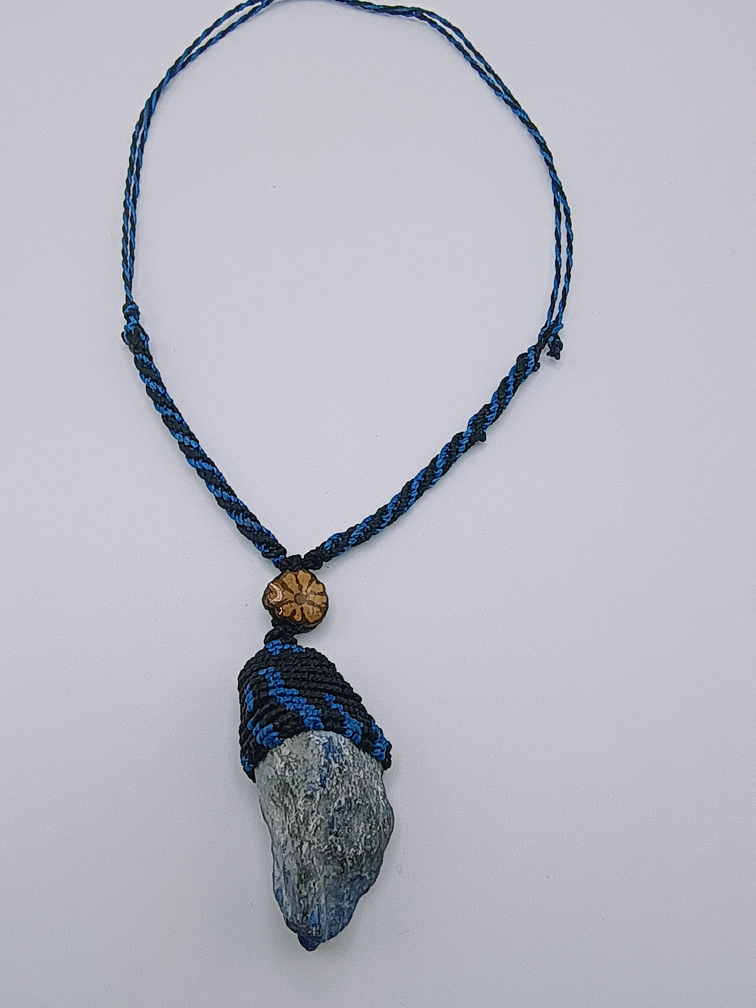 Shamanic Necklace Macrame Stones Handmade Natural Stone