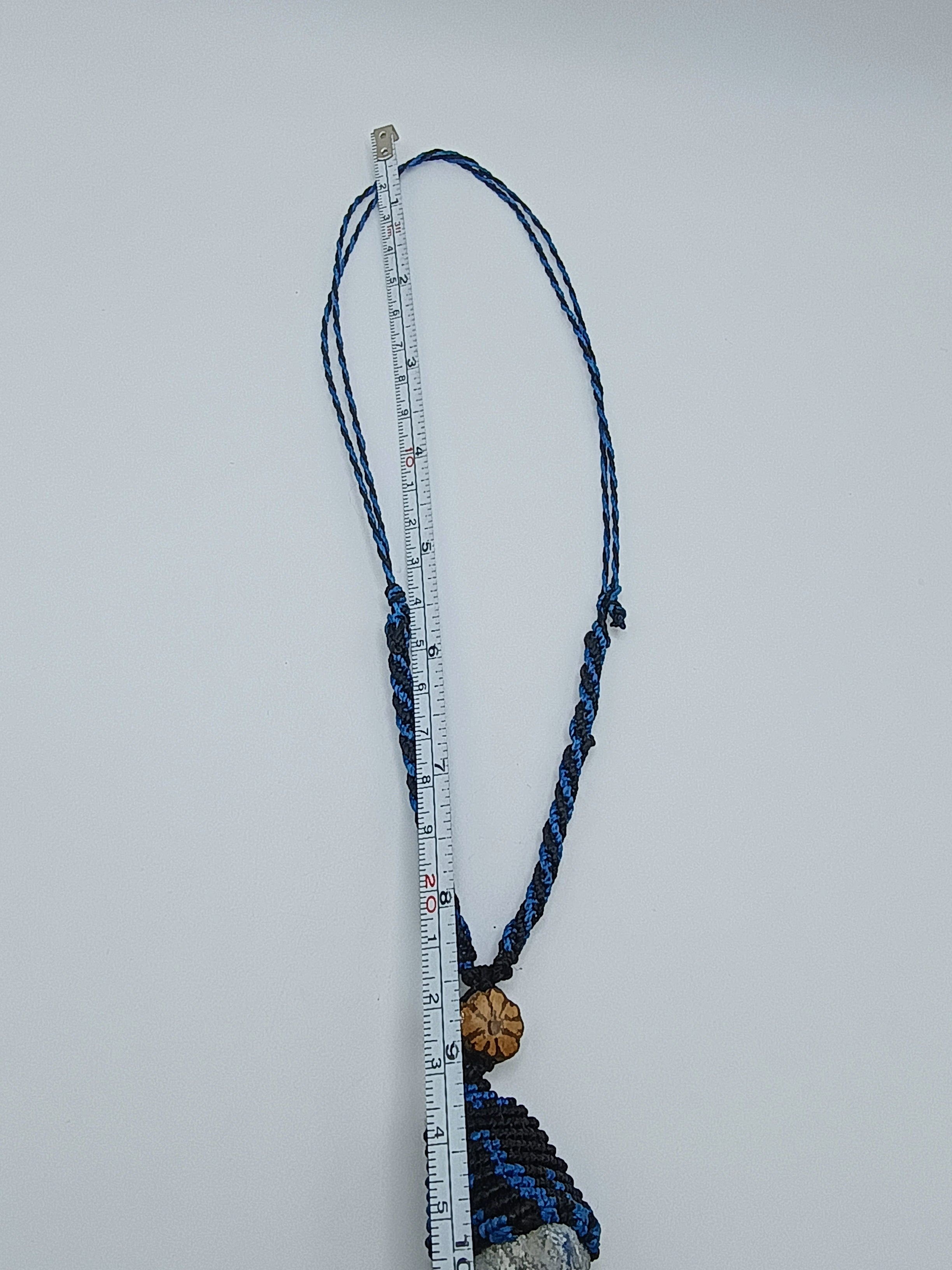 Shamanic Necklace Macrame Stones Handmade Natural Stone