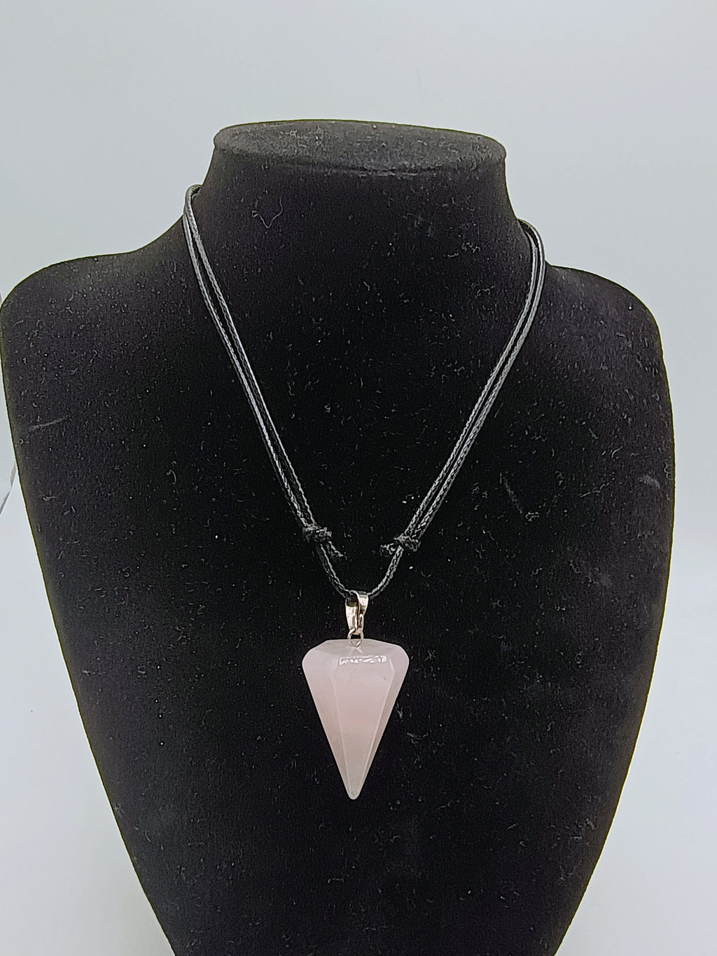 Adjustable Necklace Natural Rose Quartz Stone