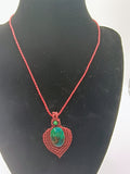 Handmade Macrame Necklace with Natural Stone, Unique