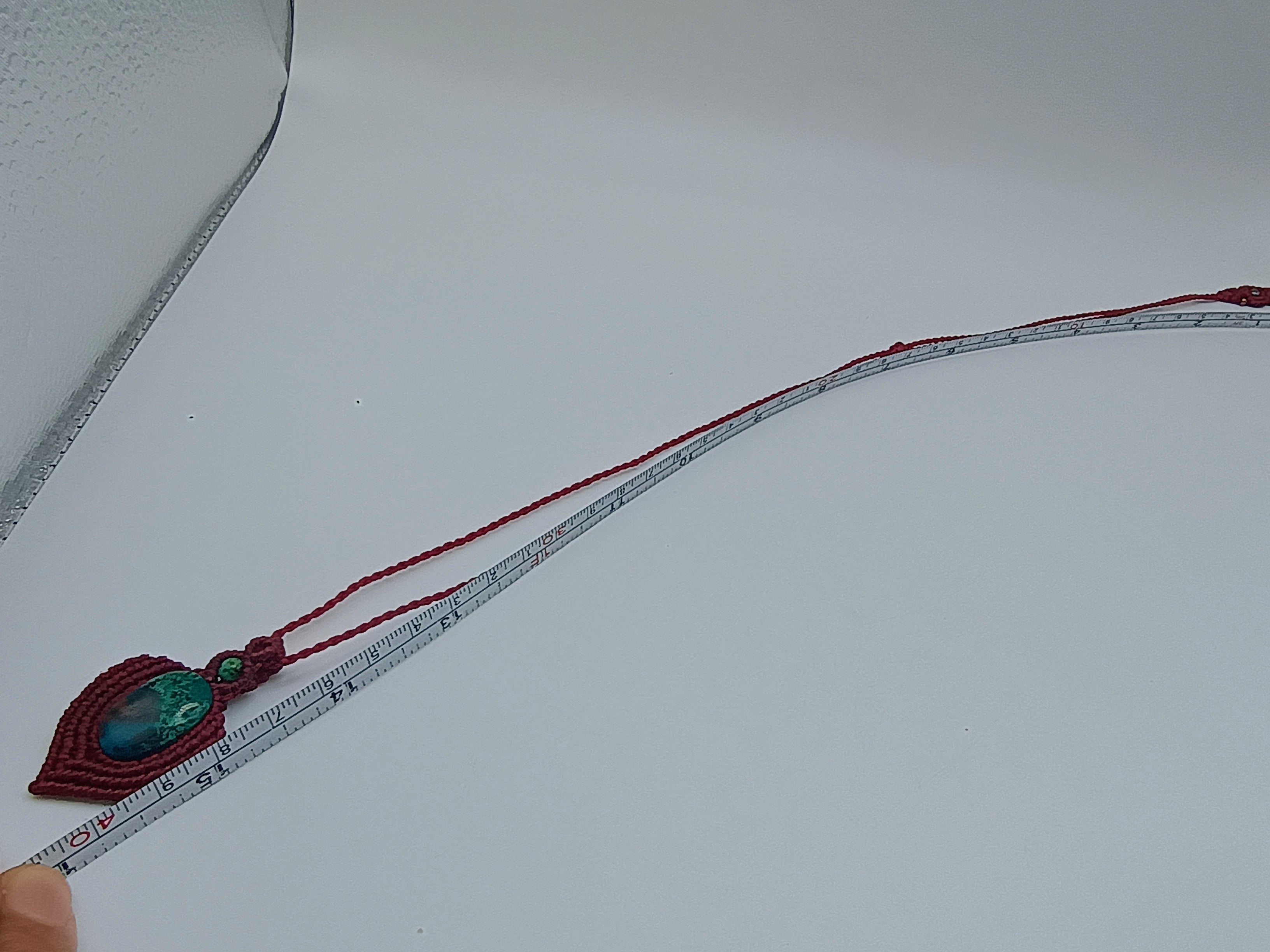 Handmade Macrame Necklace with Natural Stone, Unique