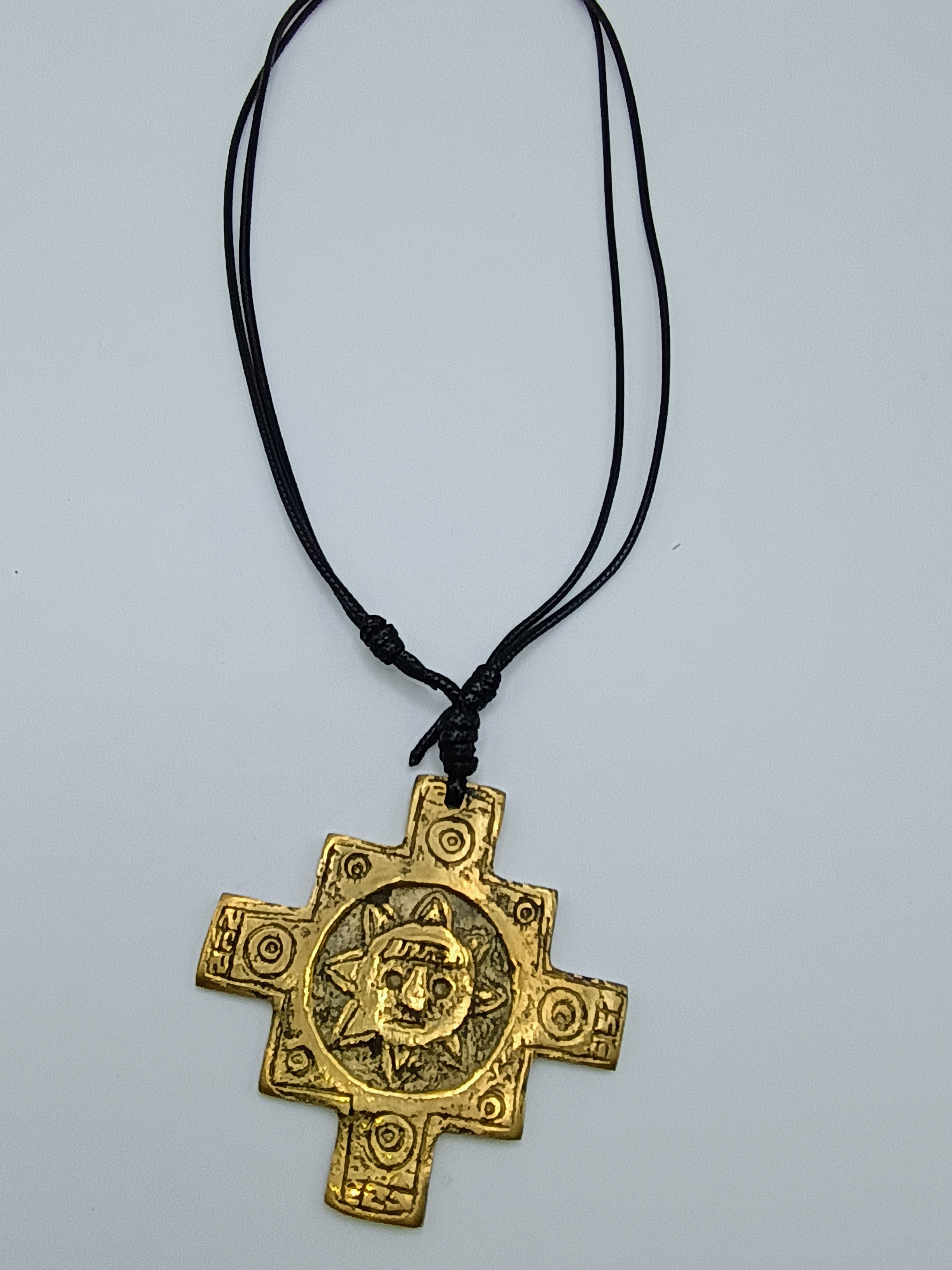 Chakana Necklace, Handmade Copper, Andean Inca Cross Pendant