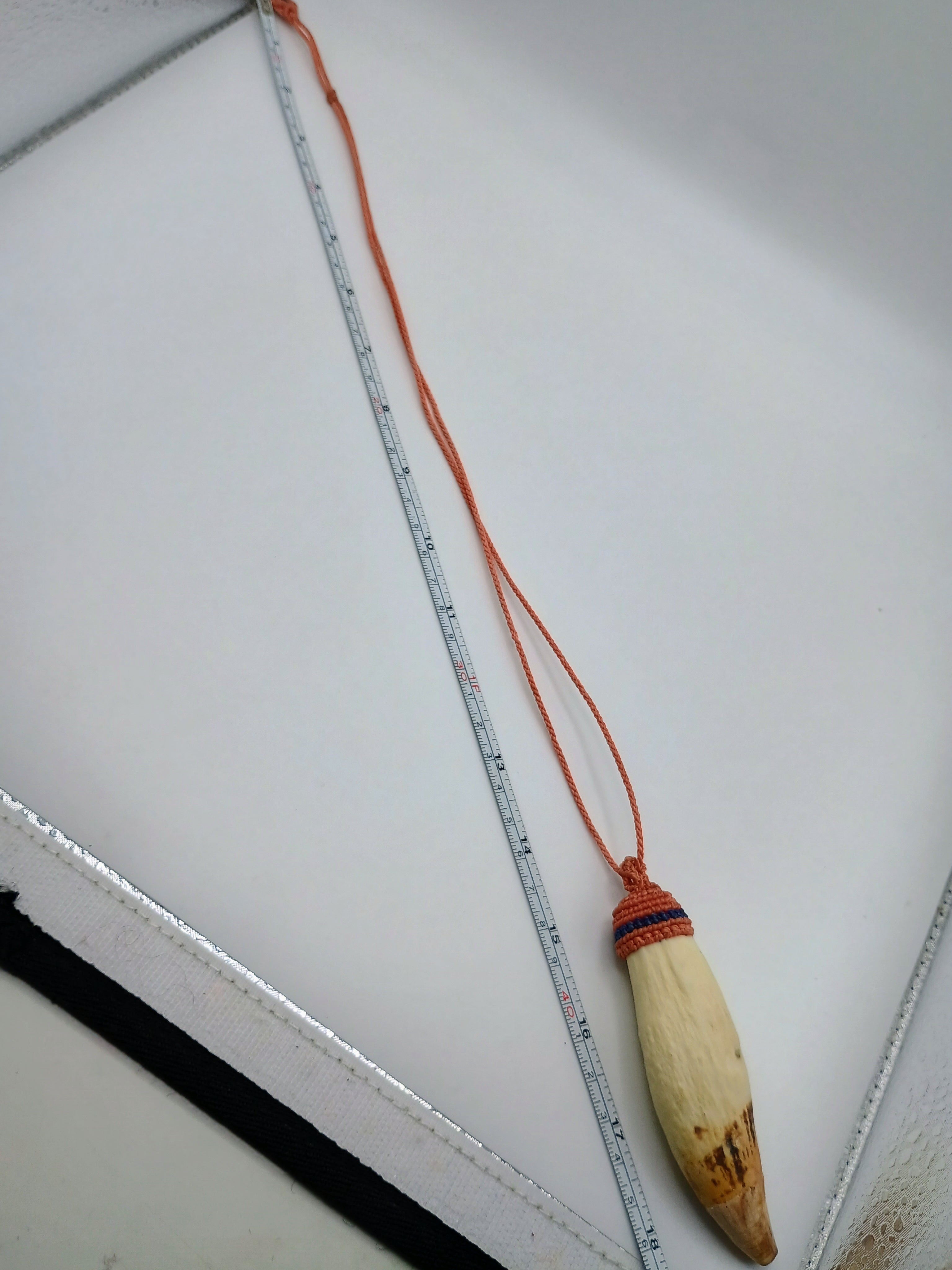 Authentic Handmade Macrame Sea Lion Tooth Necklace Amulet Pendant