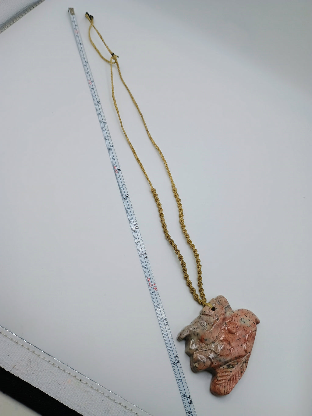Handmade Eagle Stone Pendant Adjustable Macrame Necklace Natural Stone