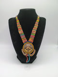 Handwoven Macrame Necklace Ethnic Medallion Handmade Jewelry