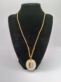 Seahorse Necklace with Natural Seashell, Handmade Macrame