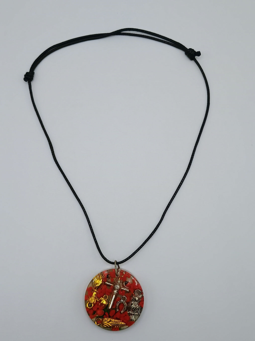 Good Luck Amulet Necklace, Handmade Protection, Symbols of Abundance