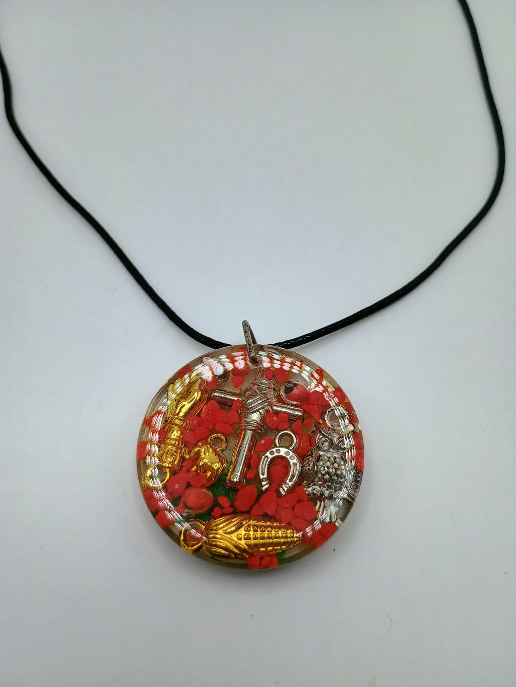 Good Luck Amulet Necklace, Handmade Protection, Symbols of Abundance