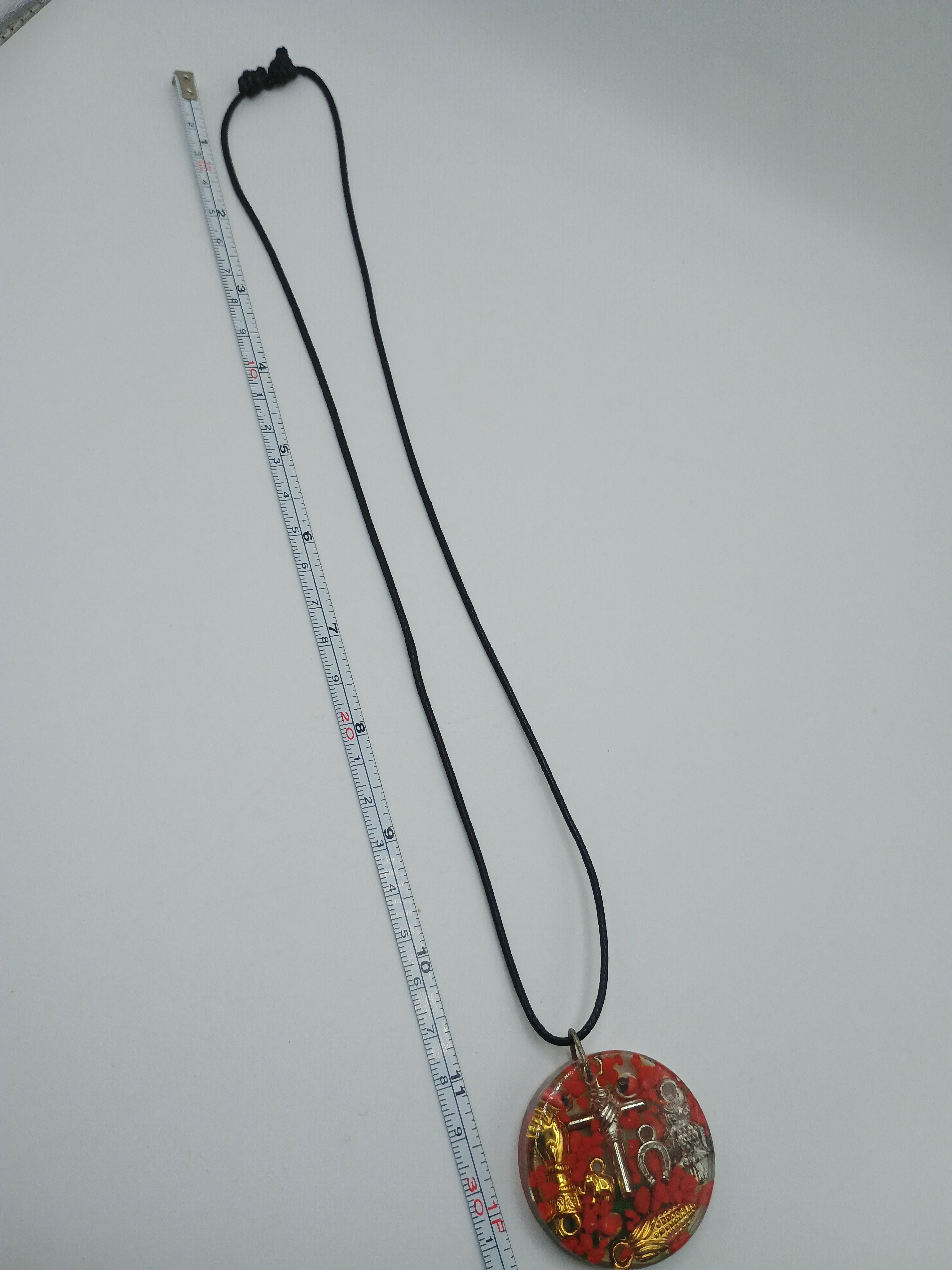 Good Luck Amulet Necklace, Handmade Protection, Symbols of Abundance