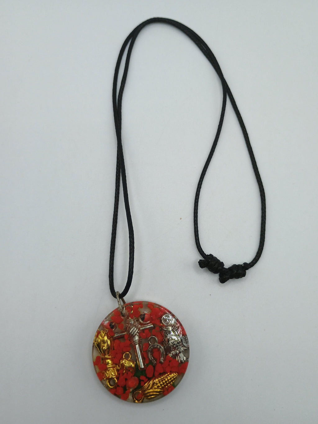 Good Luck Amulet Necklace, Handmade Protection, Symbols of Abundance