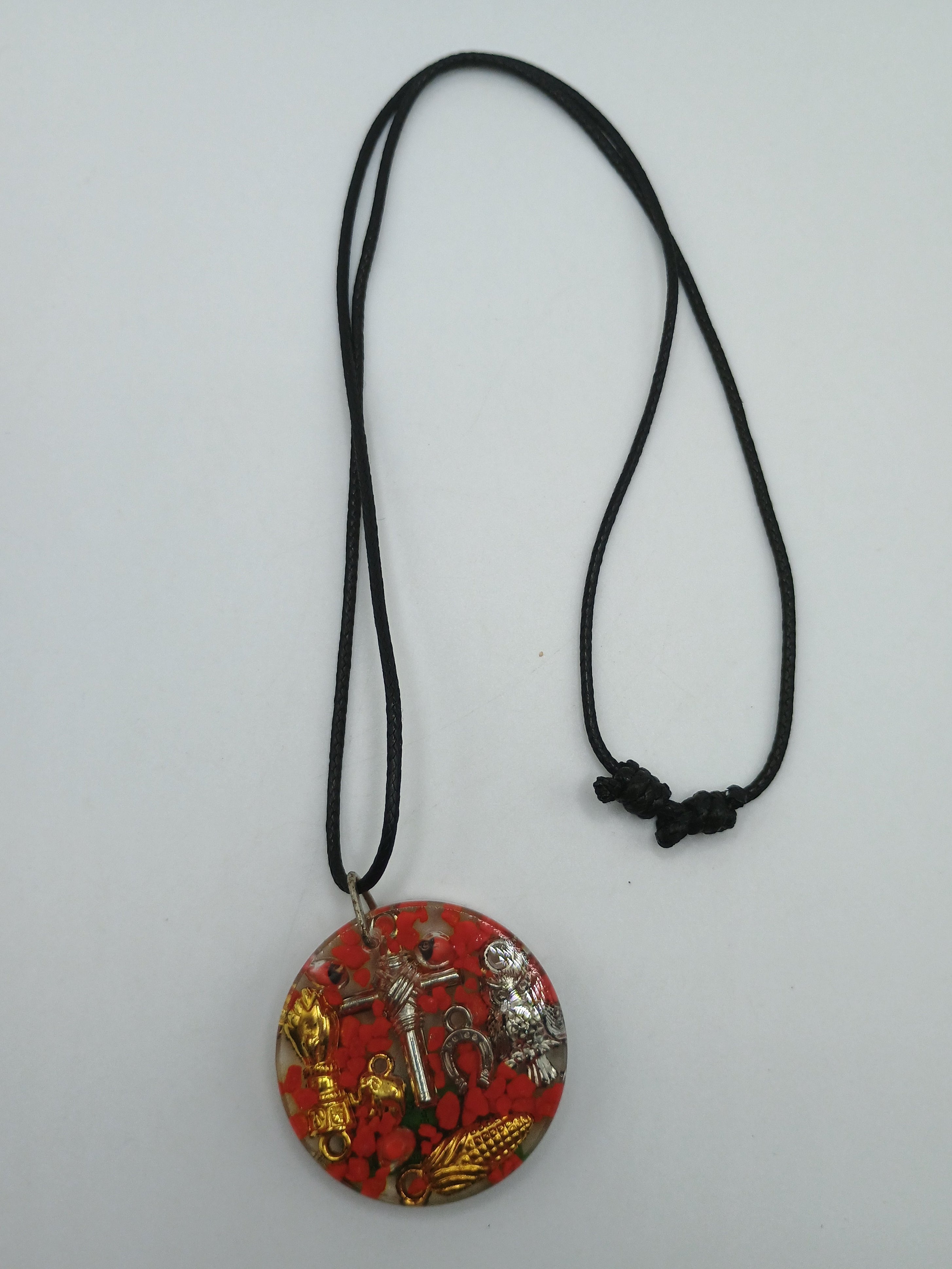 Good Luck Amulet Necklace, Handmade Protection, Symbols of Abundance