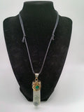 Handmade Natural Crystal Quartz Necklace with Crystal Quartz Point Pendant