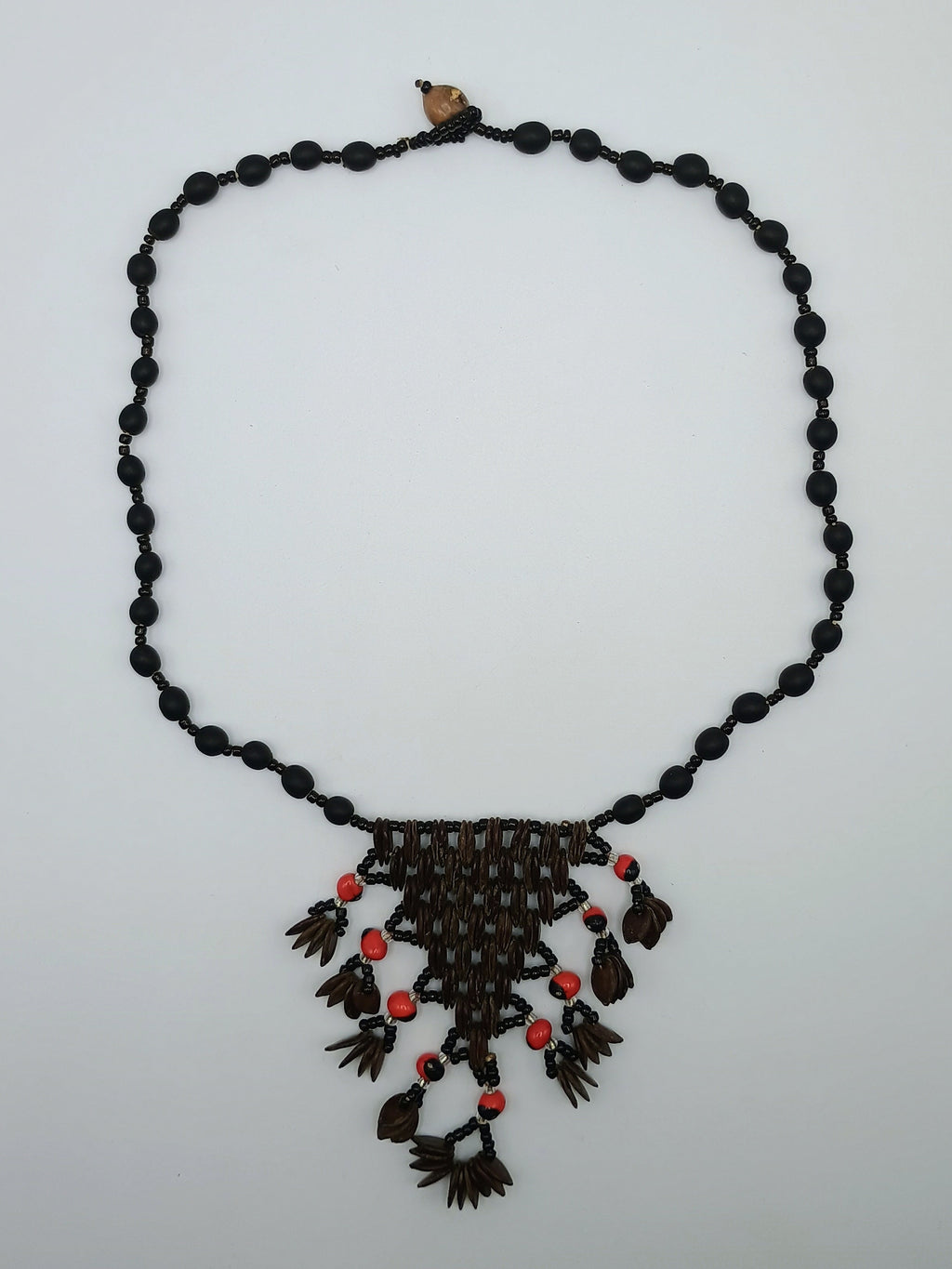 Handmade Necklace of Natural Seeds, Huayruros Jungle Seeds
