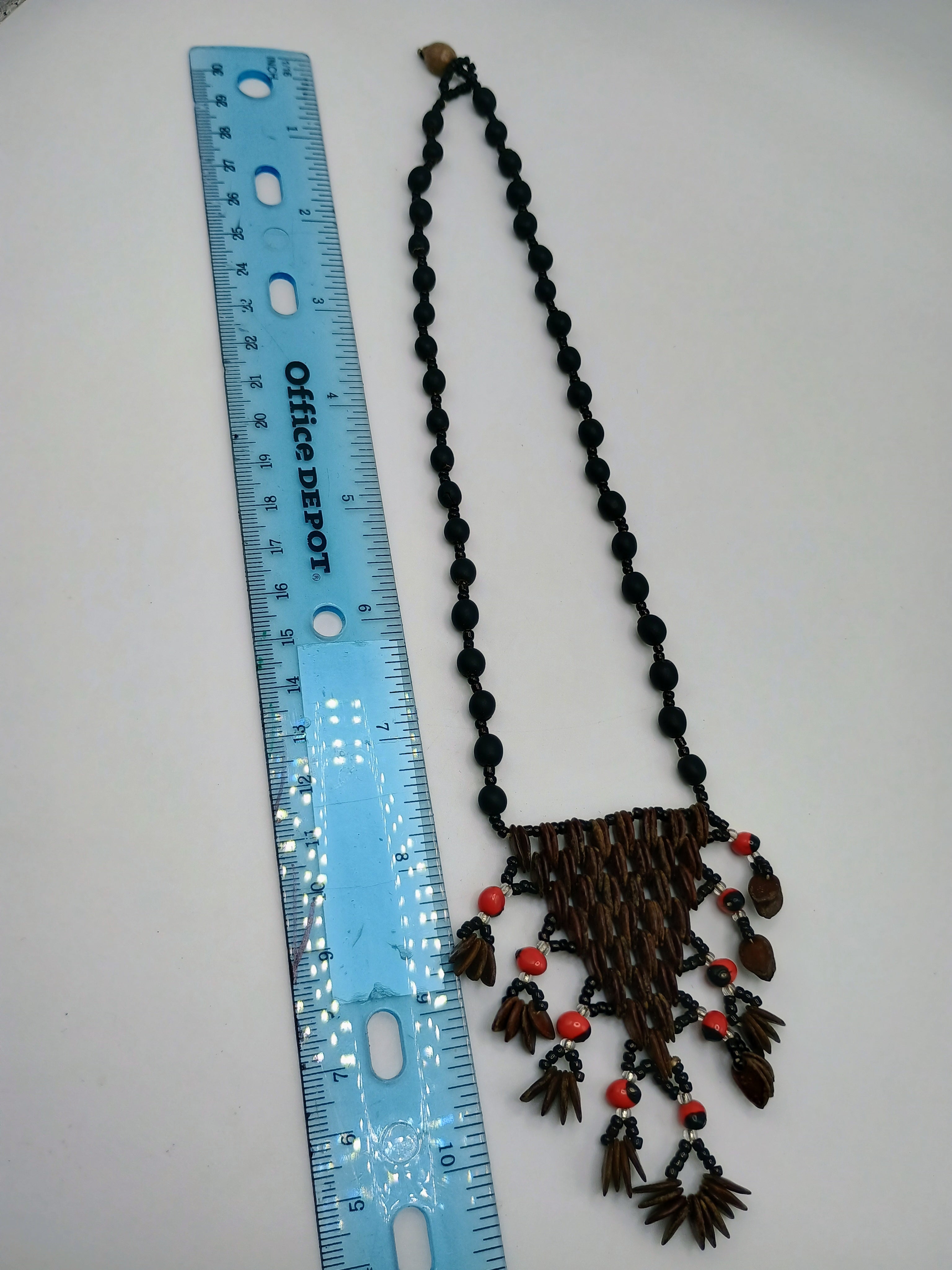 Handmade Necklace of Natural Seeds, Huayruros Jungle Seeds