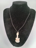 Handmade Mother-of-Pearl Guitar Necklace with Shell Pendant - Peruvian Craftsmanship