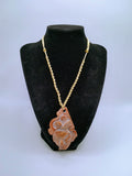 Hand-Carved Natural Stone Necklace, Inca Pachacuti Design, Chavín Culture