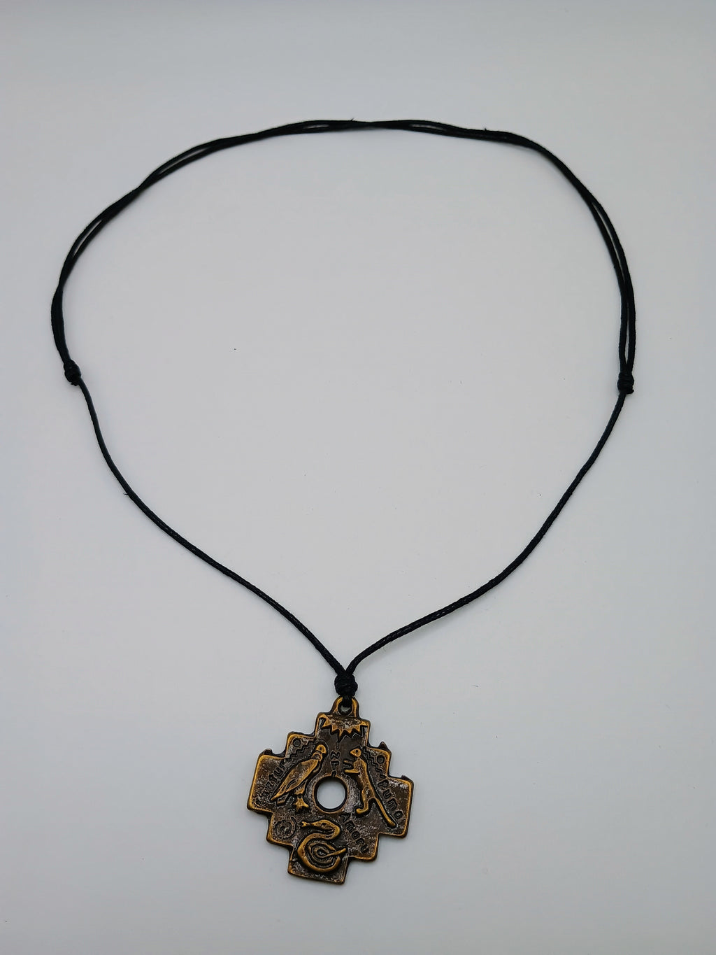 Chakana Inca Copper Necklace, Andean Trilogy, Handmade, Unisex