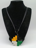 Handmade Inca Chakana Necklace, Andean Cross, Natural Stone, Unisex