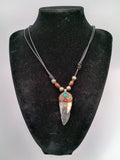 Natural Crystal Quartz Necklace, Shamanic Handmade Jewelry