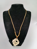 Handmade Necklace Monkey Nazca Lines Chacana Cross Pendant Hand Carved