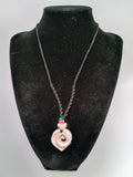Handmade Macrame Necklace with Mother-of-Pearl Spiral Pendant