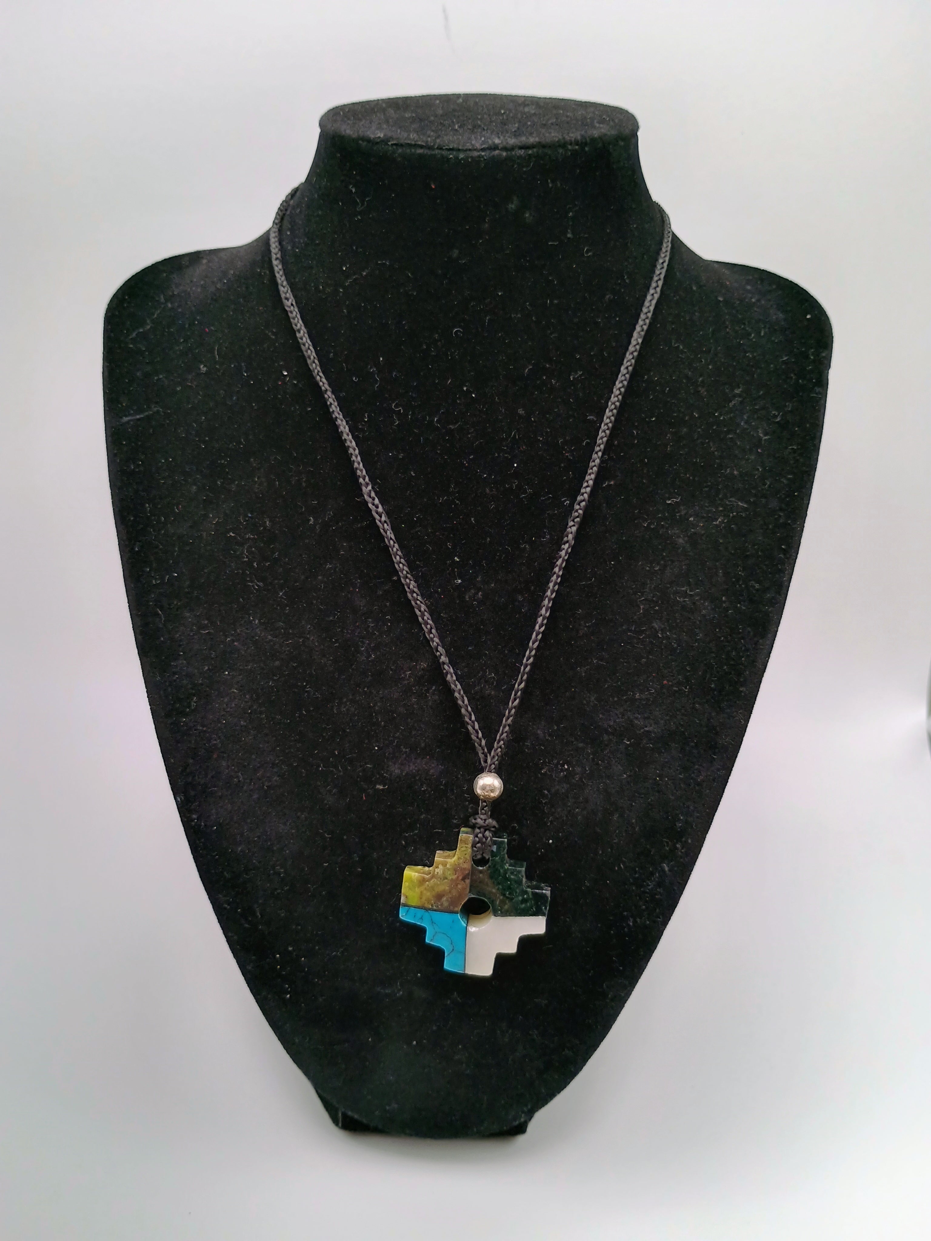 Unisex Handmade Inca Chakana Necklace - Peruvian Craftsmanship