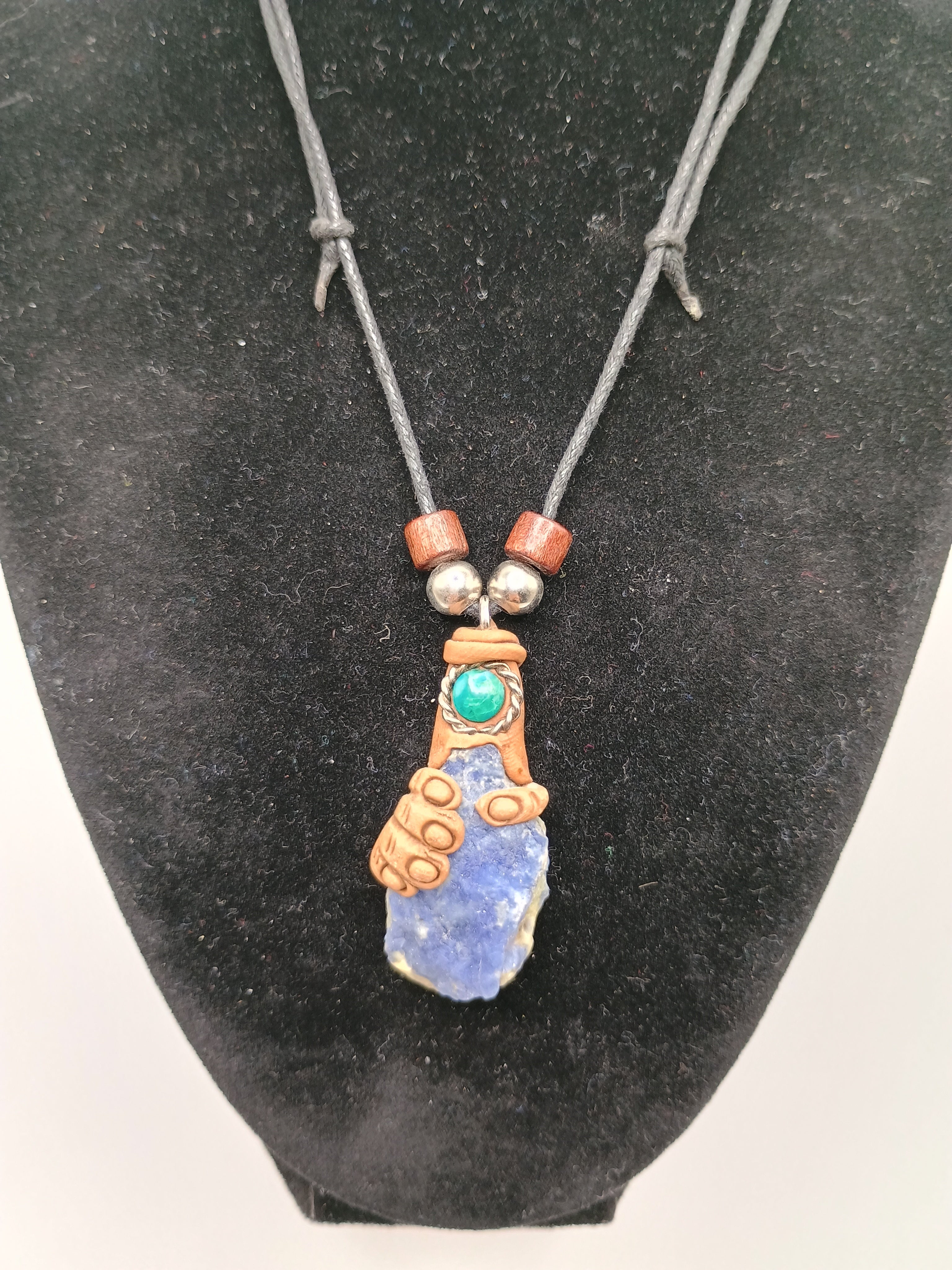 Handmade Amethyst Necklace, Natural Stone Pendant