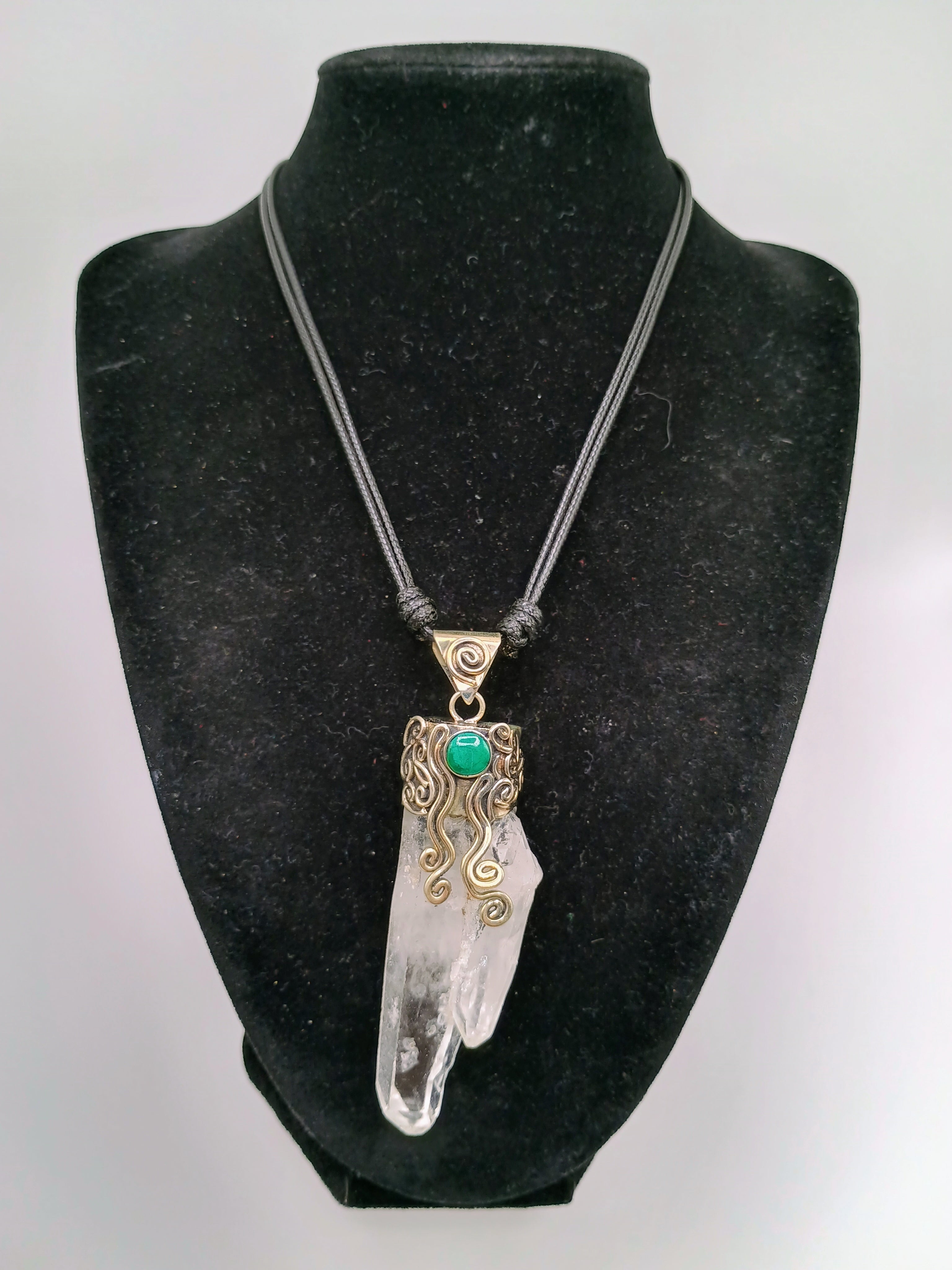 Handmade Natural Crystal Quartz Necklace Pendant