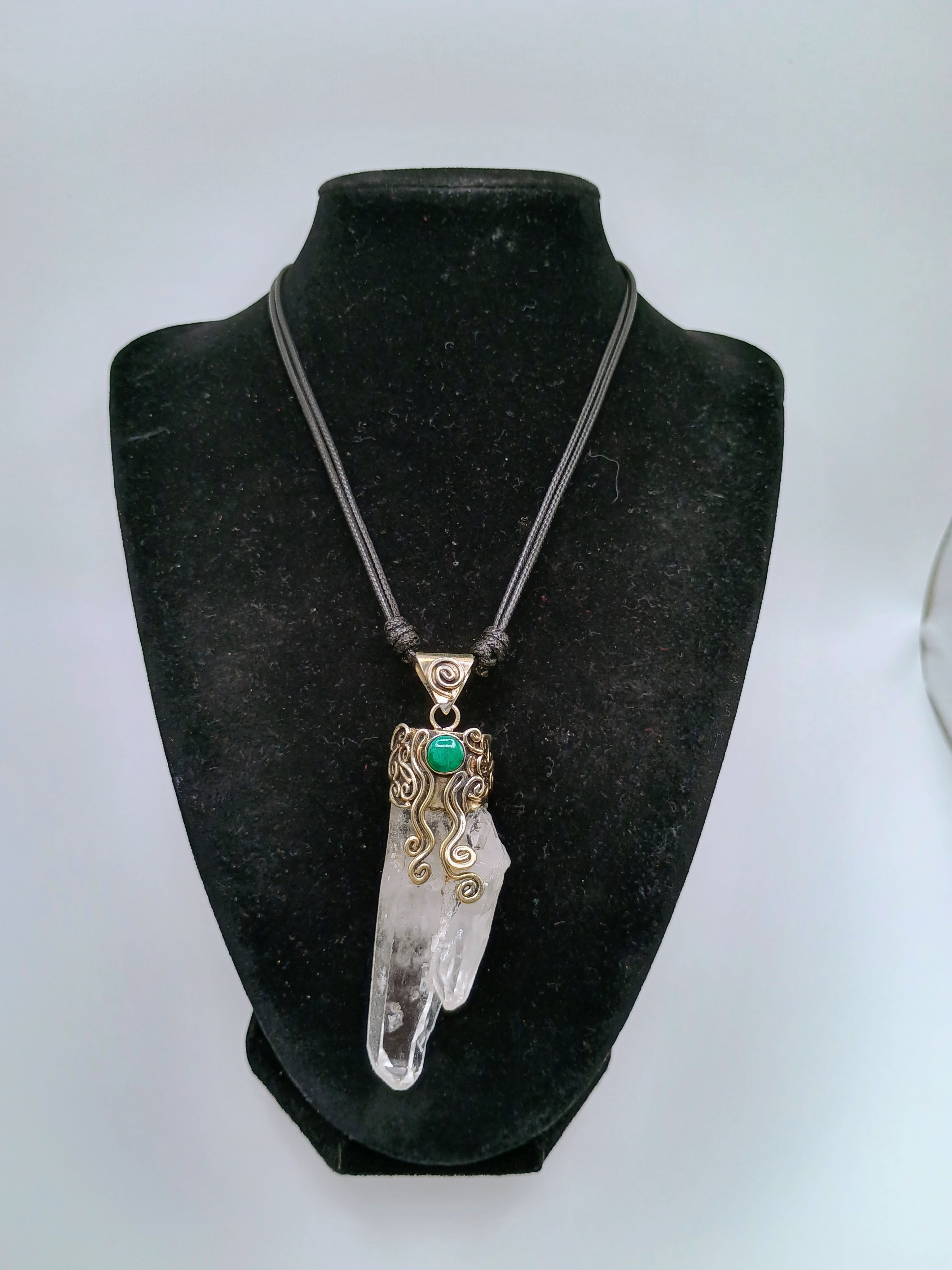 Handmade Natural Crystal Quartz Necklace Pendant