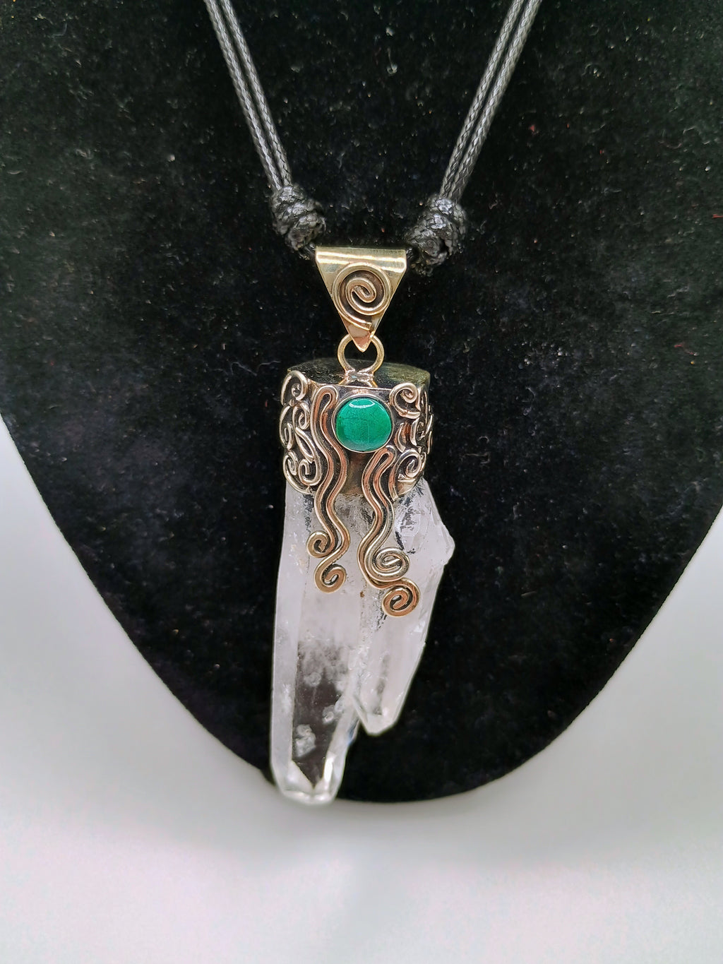 Handmade Natural Crystal Quartz Necklace Pendant