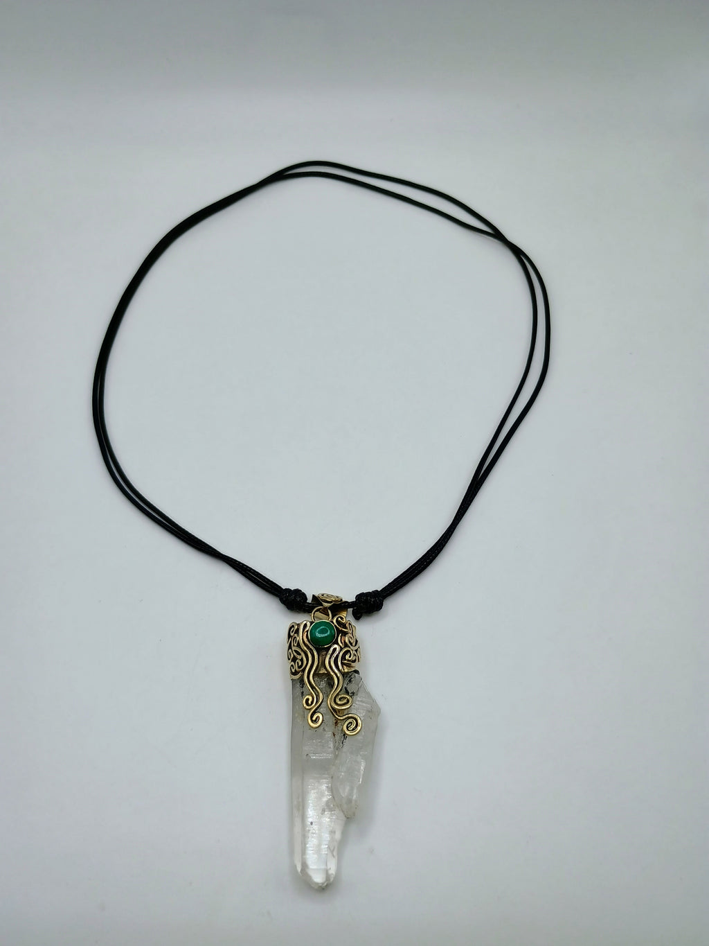 Handmade Natural Crystal Quartz Necklace Pendant
