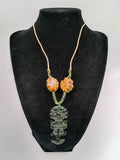 Handmade Necklace with Tumi Stone, Ayahuasca Flower, and Protective Amulet