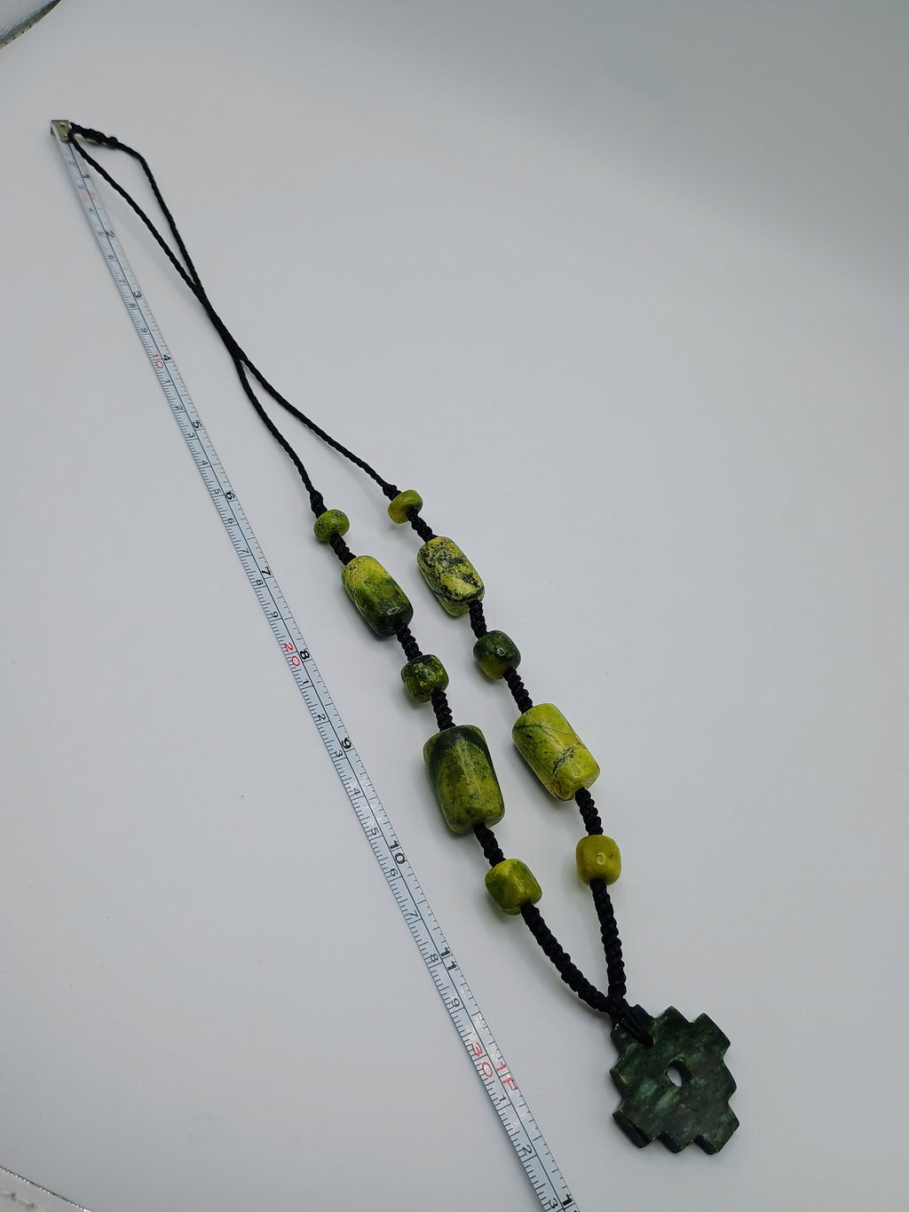 Inca Chakana Necklace, Peruvian Natural Serpent Stone, Protection Amulet