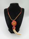 Handmade Macrame Necklace with Natural Sea Lion Tooth