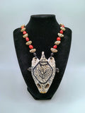 Shamanic Necklace Huayruro Seeds Collected Turtle Skull